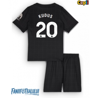 Tottenham Hotspur Mohammed Kudus #20 Echipament de Fotbal Replică 2025-26 Copii Deplasare (+ Șorturi)